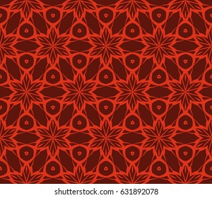 decorative geometric seamless pattern in floral style. vector illustration. for wallpaper, fabric design