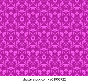decorative geometric seamless pattern in floral style. vector illustration. for wallpaper, fabric design