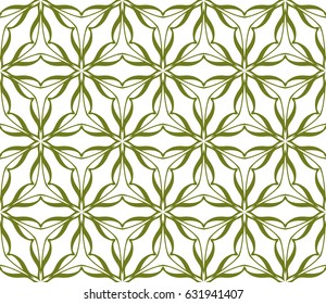 decorative geometric seamless pattern in floral style. vector illustration. for wallpaper, fabric design
