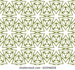 decorative geometric seamless pattern in floral style. vector illustration. for wallpaper, fabric design