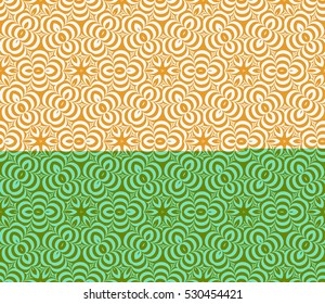 decorative geometric seamless pattern. vector illustration. for interior design, wallpaper, invitation. orange color