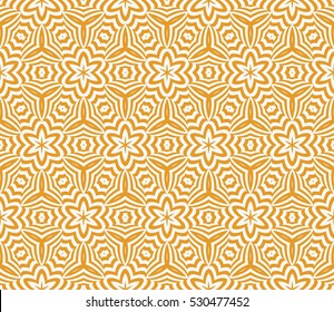 decorative geometric seamless pattern. vector illustration. for interior design, wallpaper, invitation. orange color