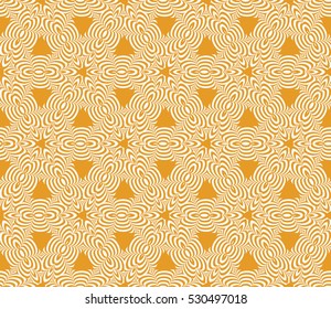 decorative geometric seamless pattern. vector illustration. for interior design, wallpaper, invitation. orange color
