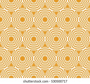 decorative geometric seamless pattern. vector illustration. for interior design, wallpaper, invitation. orange color
