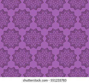 decorative geometric seamless pattern. vector illustration. for interior design, wallpaper, invitation. purple color