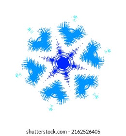 Decorative geometric shapes. Kaleidoscope vector. Colorful background.