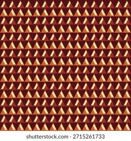 Decorative Geometric Triangle Shapes Brown Orange Seamless Pattern Background