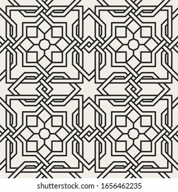 Dekoratives geometrisches nahtloses Muster. Traditionelle orientalische Ornamente. Vektorillustration, Hintergrund. 