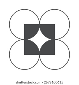 Decorative geometry mid century shape
