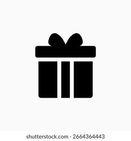 decorative gift box icon fully editable vector template	