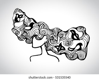Decorative girl face
