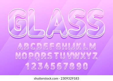 decorative glass editable text effect vector design