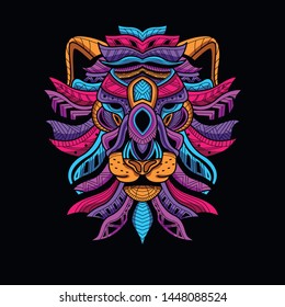 decorative glow in the dark lion head from neon color