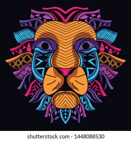 decorative glow in the dark lion head from neon color