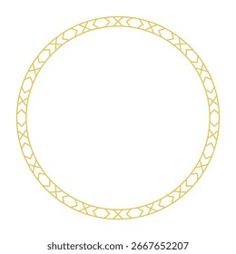 Decorative Gold Circular Frame with Pattern