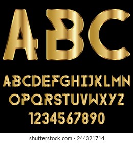 Decorative Gold Font