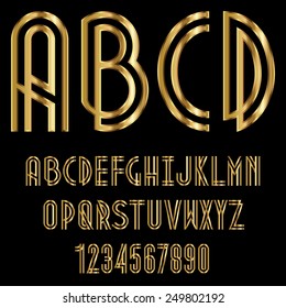 Decorative Gold Font