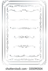 decorative gold frame set Vector
