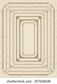 decorative gold frame set Vector