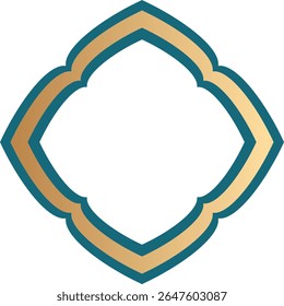 Ouro decorativo em forma de emblema islâmico

