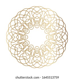 
Decorative gold ornament. Luxury mandala in ethnic style. Oriental circular golden illustration. Arabic, Islamic, moroccan, asian, indian, Turkish, Pakistan, Chinese, Moroccan native african Motif.