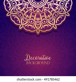 Decorative gold and purple background