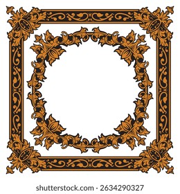 Decorative Gold Rectangle Frame with Elegant Style