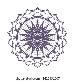 Decorative gold round frame for design with a abstract geometrical ornament. Circle frame. Elegant element for printing of cards, invitations, books, for textiles, engraving, forging. Vector.