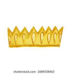 Coroa dourada decorativa. Gráficos vetoriais.