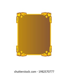 Decorative golden frame design vector isolated on white background
