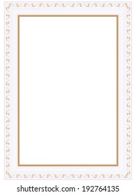Decorative golden framework. Vector picture frame. 