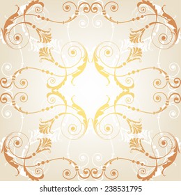 Decorative golden ornamental seamless pattern