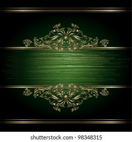 Decorative golden vector frame