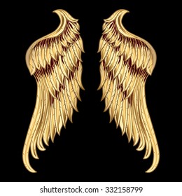 Decorative Golden Wings