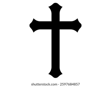 Decorative Gothic Cross Symbol Design
