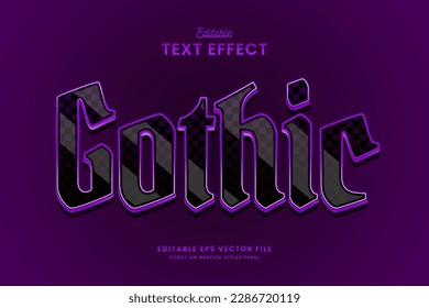 decorative gothic editable text effect vector