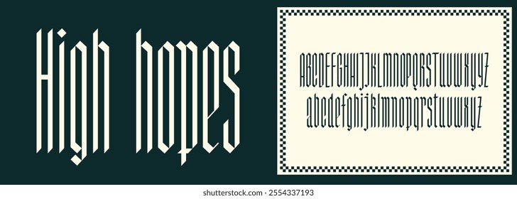 Decorative Gothic Typeface with Full Alphabet Set