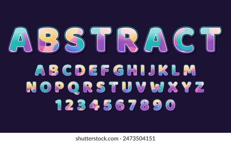 decorative gradient colorful editable text effect vector design