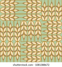 Decorative grain ears to create design compositions. The Jewish holiday of Shavuot. Symbols of the harvest and agriculture. Golden ears of wheat will decorate your product.