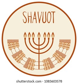 Decorative grain ears to create design compositions. The Jewish holiday of Shavuot. Symbols of the harvest and agriculture. Golden ears of wheat will decorate your product.
