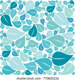 Decorative graphic background with mint leaves. vector illustration