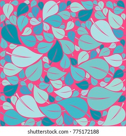 Decorative graphic background with mint leaves. vector illustration