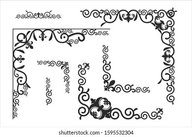 Decorative graphic corner for design
