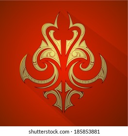 Decorative graphic design element. Coat of arms EPS-10
