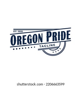 decorative graphic design for Oregon pride t-shirts and other uses, vector graphic.