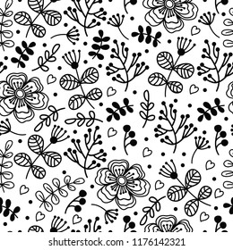 Decorative graphic flower pattern