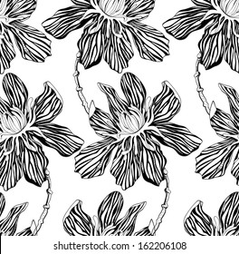 decorative graphic flowers 