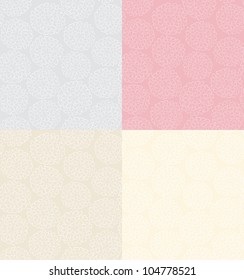 Decorative graphic light color seamless background pattern with flowers