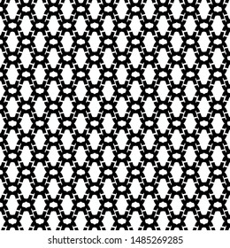 Decorative graphic pattern with detailed mesh. Decoration. Paper. Tile. Textile. Monochrome. Vector illustration.