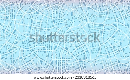 Decorative graphic tourist map. Abstract transportation background. Gps map navigation to own house. City top view. View from above the map buildings. Detailed view of city. Vector, illustration.